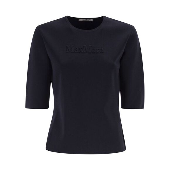 Max Mara Women Mxpaustero - Short-Sleeved Top With Embroidered Logo